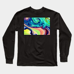 Mixing paints and colors, modern art Long Sleeve T-Shirt